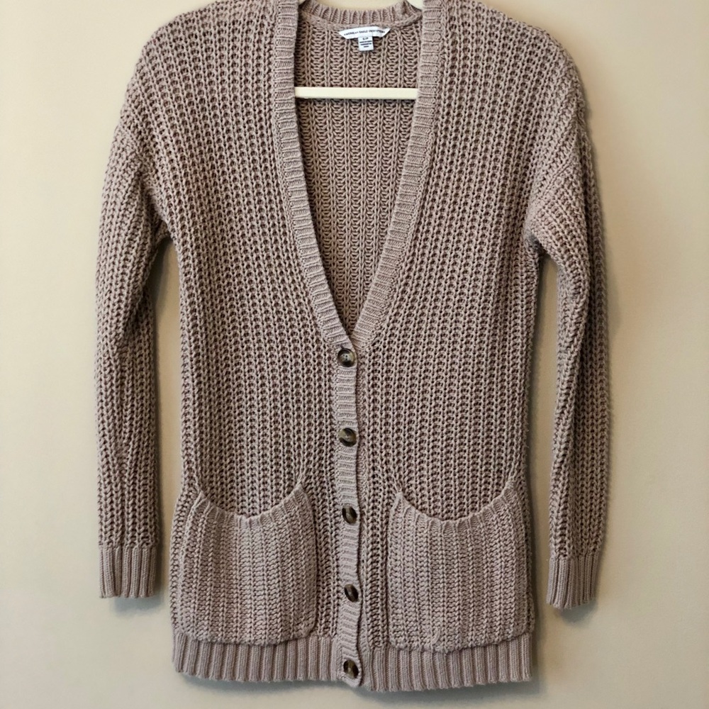 American Eagle cable knit cardigan Size Small